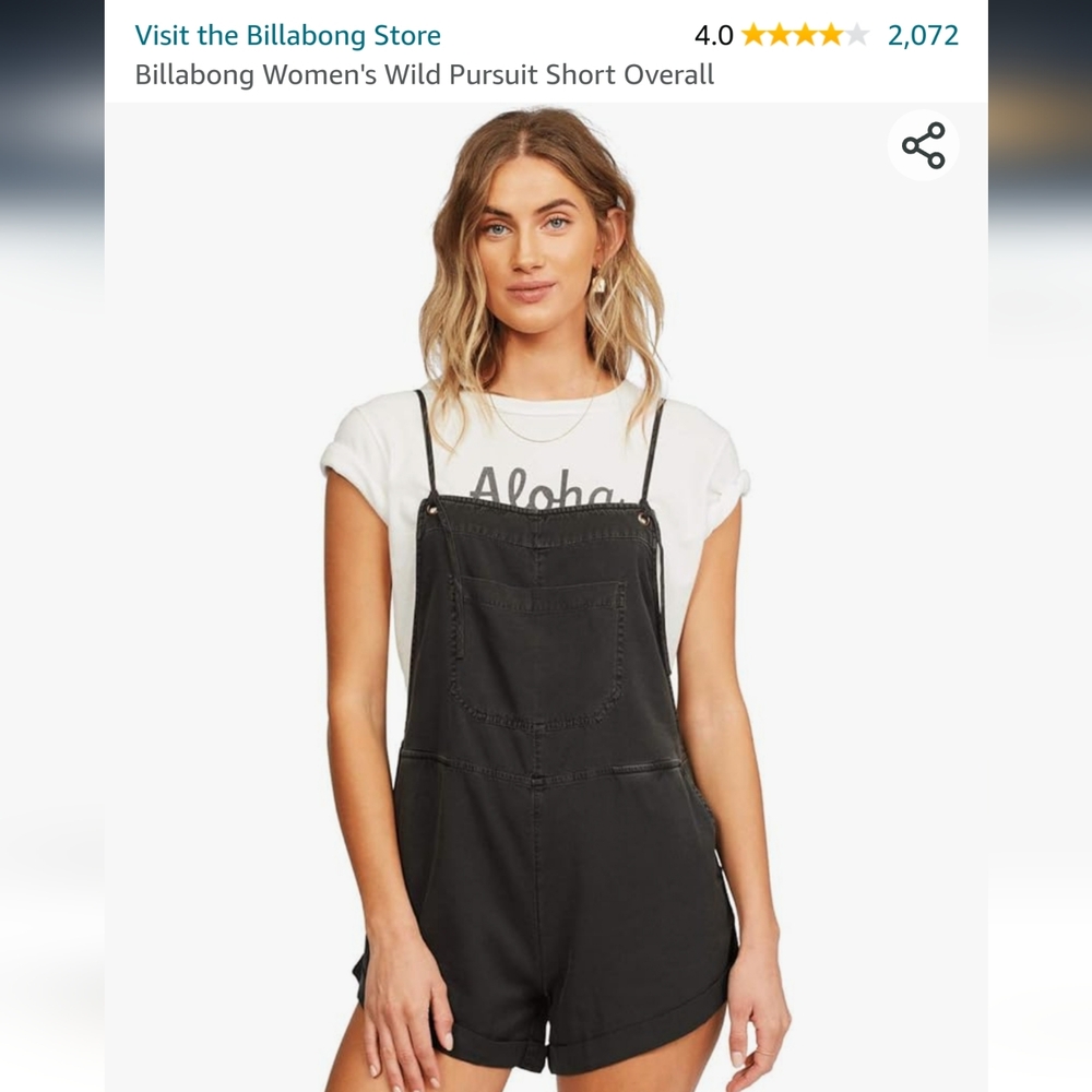 Billabong Wild Pursuit Overalls XL NWT